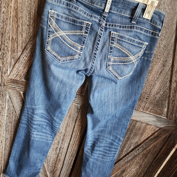 Ariat Jeans‎ Women's Size 31R x 32 REAL Denim Dresden Mid Rise Stretch Straight - Picture 6 of 10